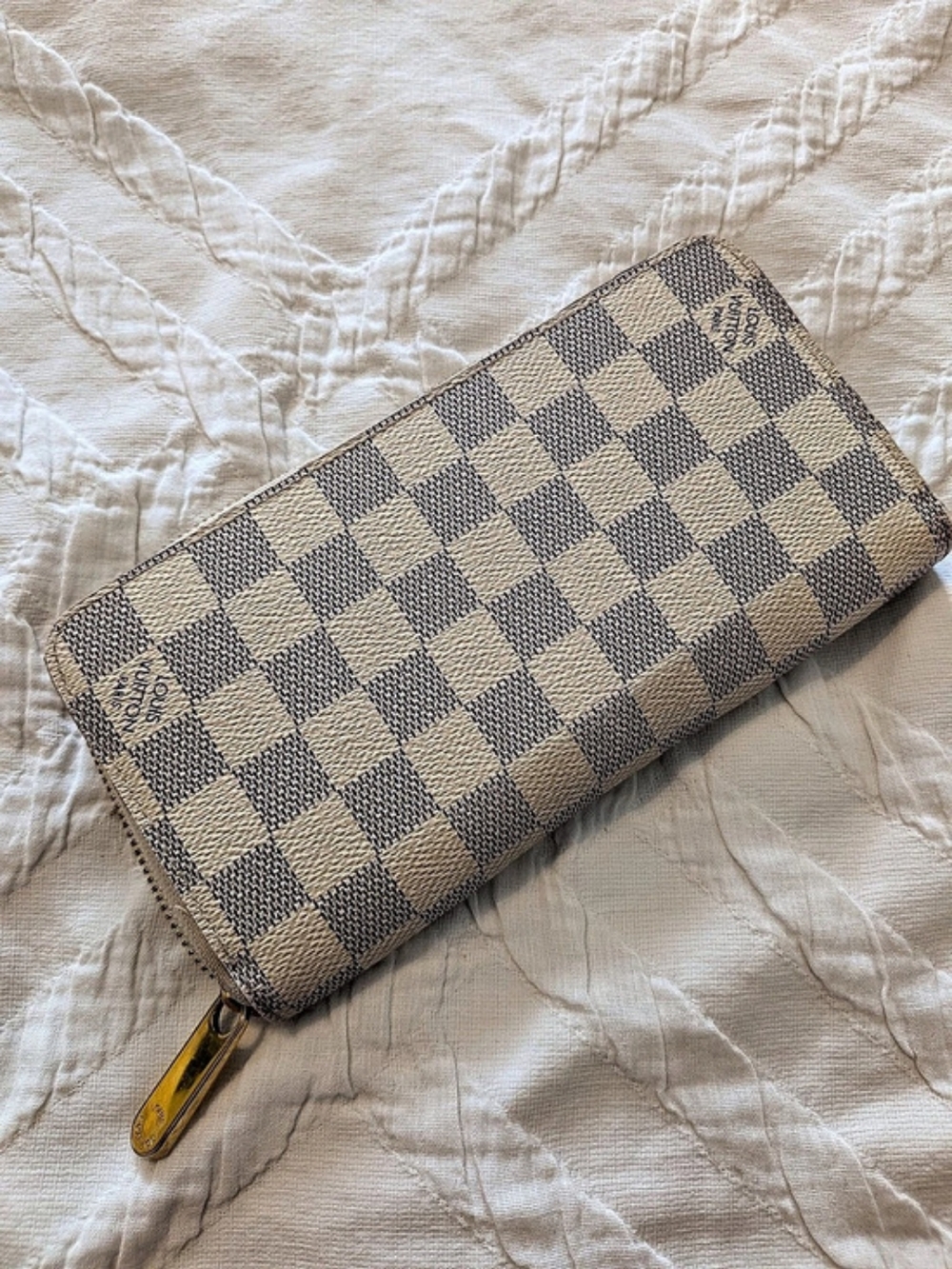 Louis Vuitton Zippy Wallet Damier Ebene Tan & Brown